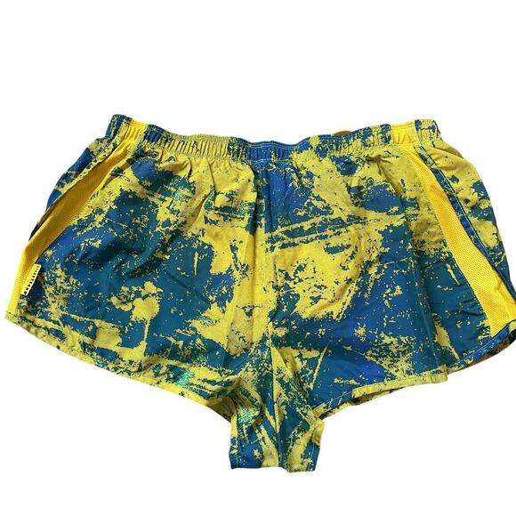 Nike Dri-FIT LIVESTRONG Running Shorts XL | Blue/Yellow Graphic Print, NWOT - Picture 2 of 8